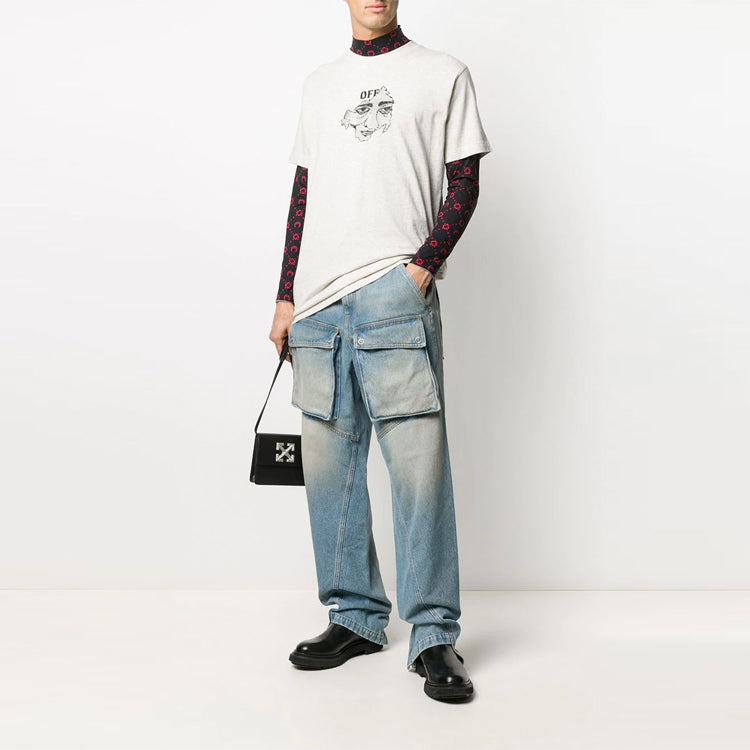 Off-White Arrow LeatherMessengerBag Unisex Black OMNA111F20LEA0011000