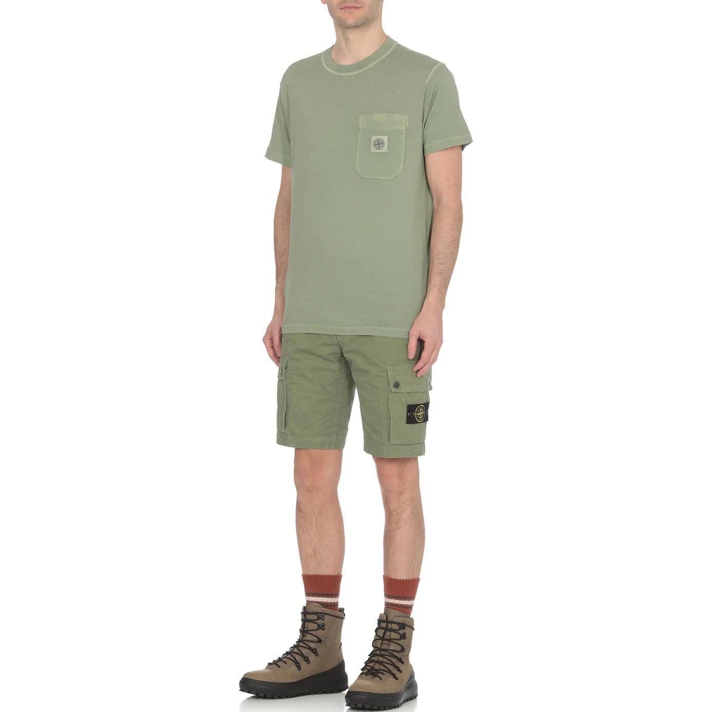 STONE ISLAND Plain Logo T-shirts 'Green' 101521957-V0155