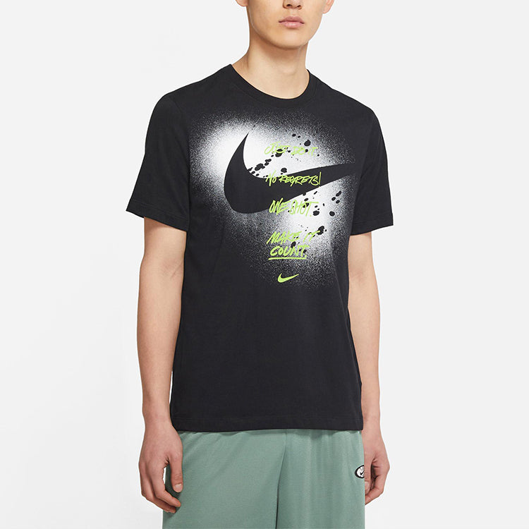 Nike M Nk Graphic Ss Tee Large Alphabet Printing Sports Short Sleeve Black DJ5218-010