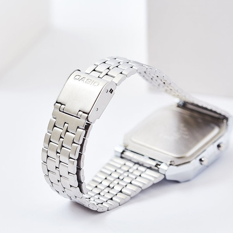 CASIO Waterproof Sports Unisex Mens Silver Digital A500WA-1