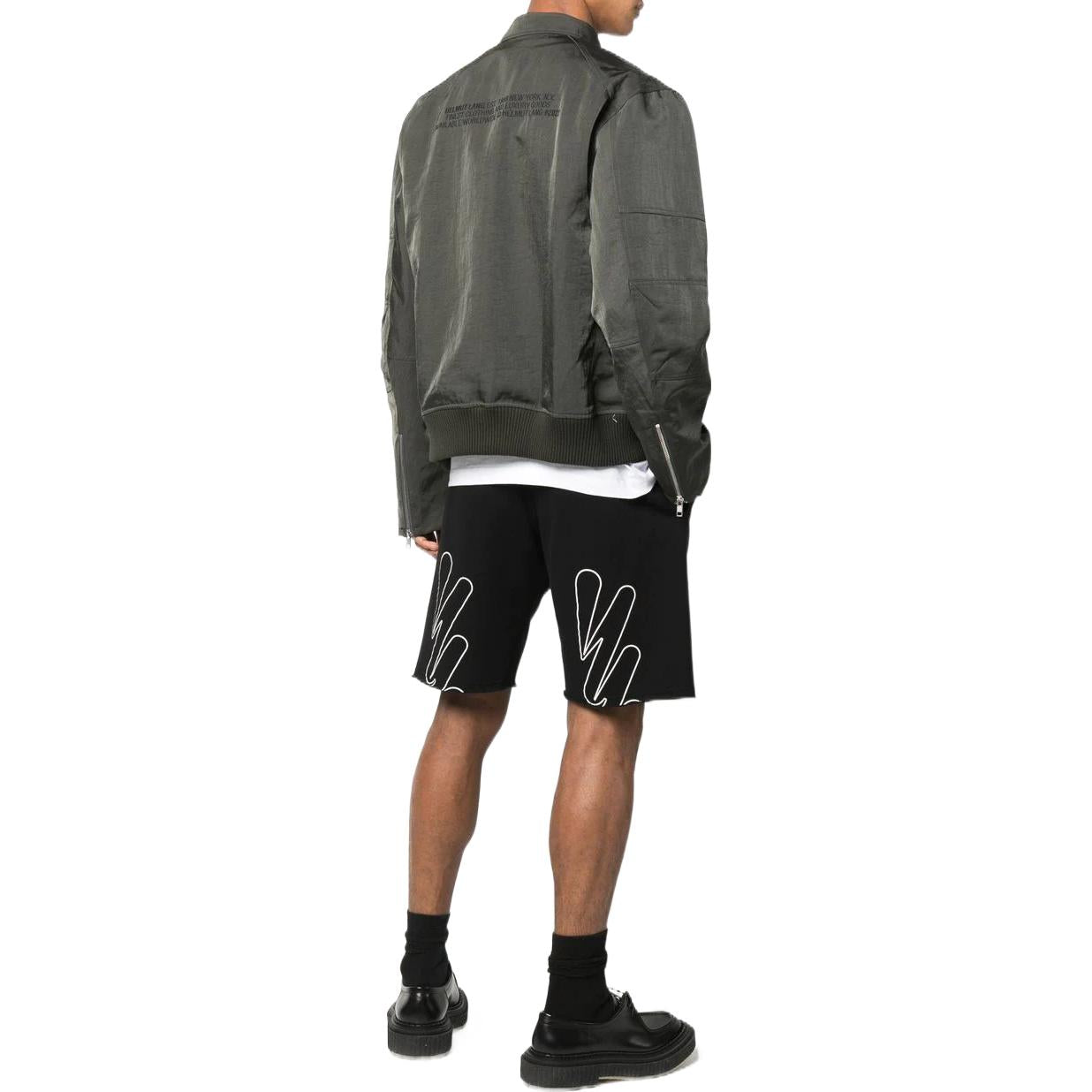 Men's Off-White SS22 Alphabet Logo Printing Straight Shorts Loose Fit Black OMCI006F22FLE0061001