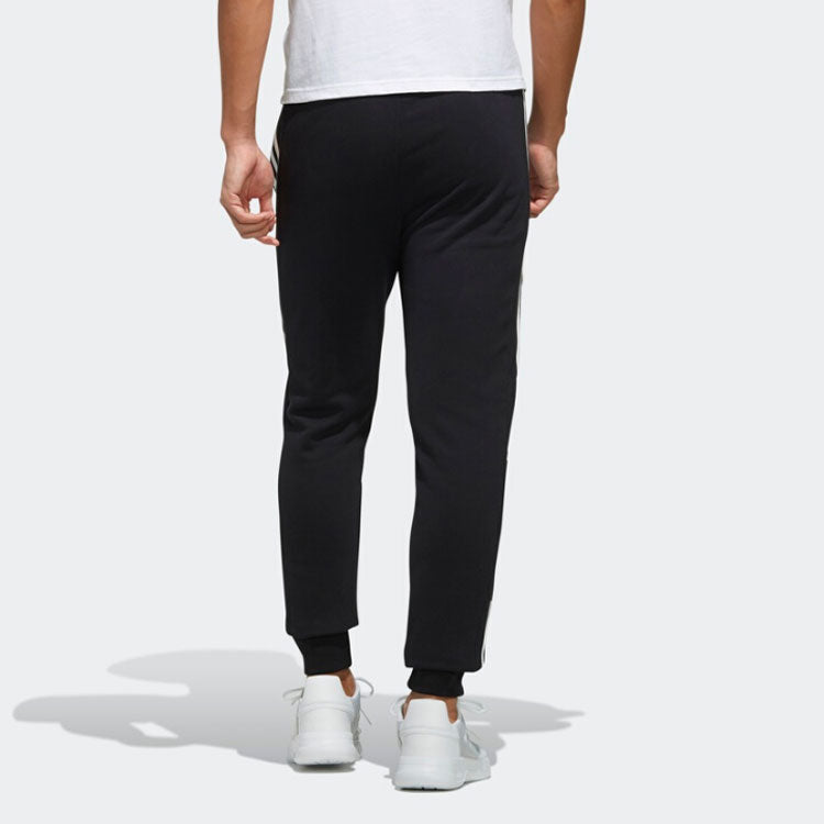 adidas neo Side logo Printing Slim Fit Casual Sports Long Pants Black EI4734