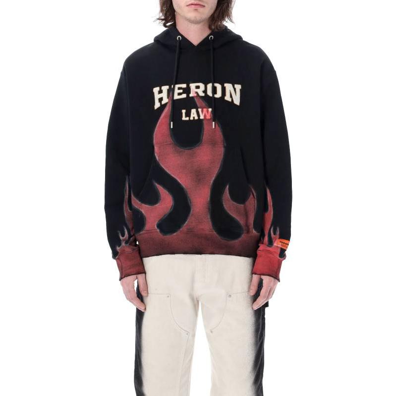HERON PRESTON Heron Law Flames Hoodie 'Black Red' HMBB024S23JER0061025
