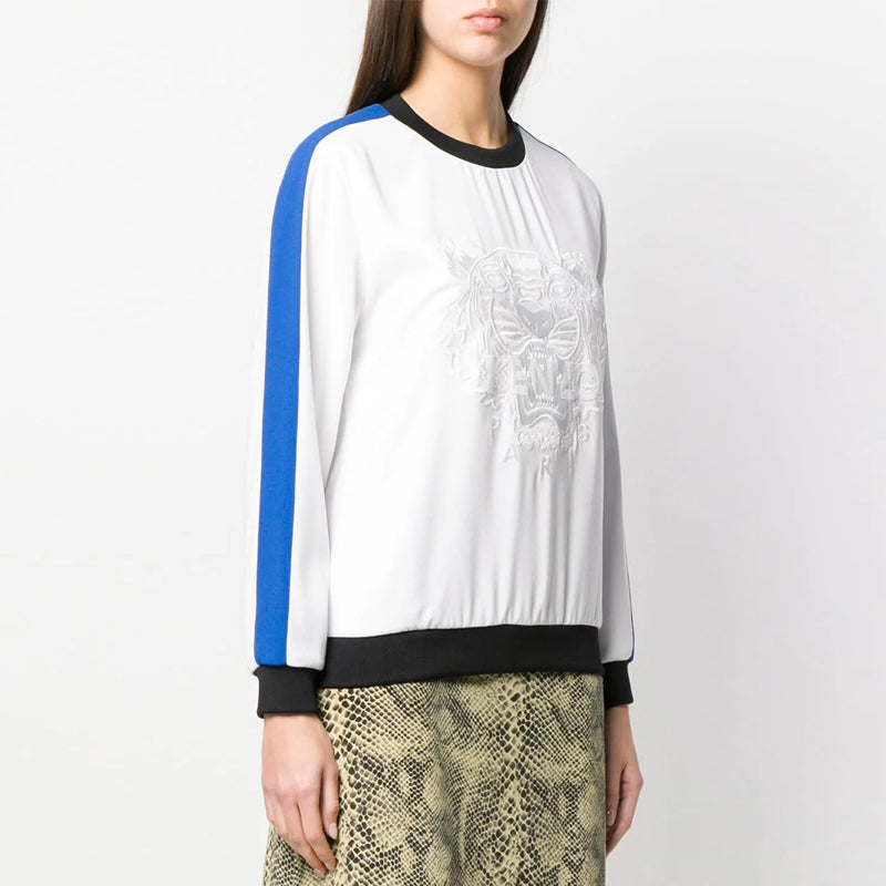 (WMNS) KENZO Round Neck Pullover Long Sleeves Hoodie White F952TO0105AC-01