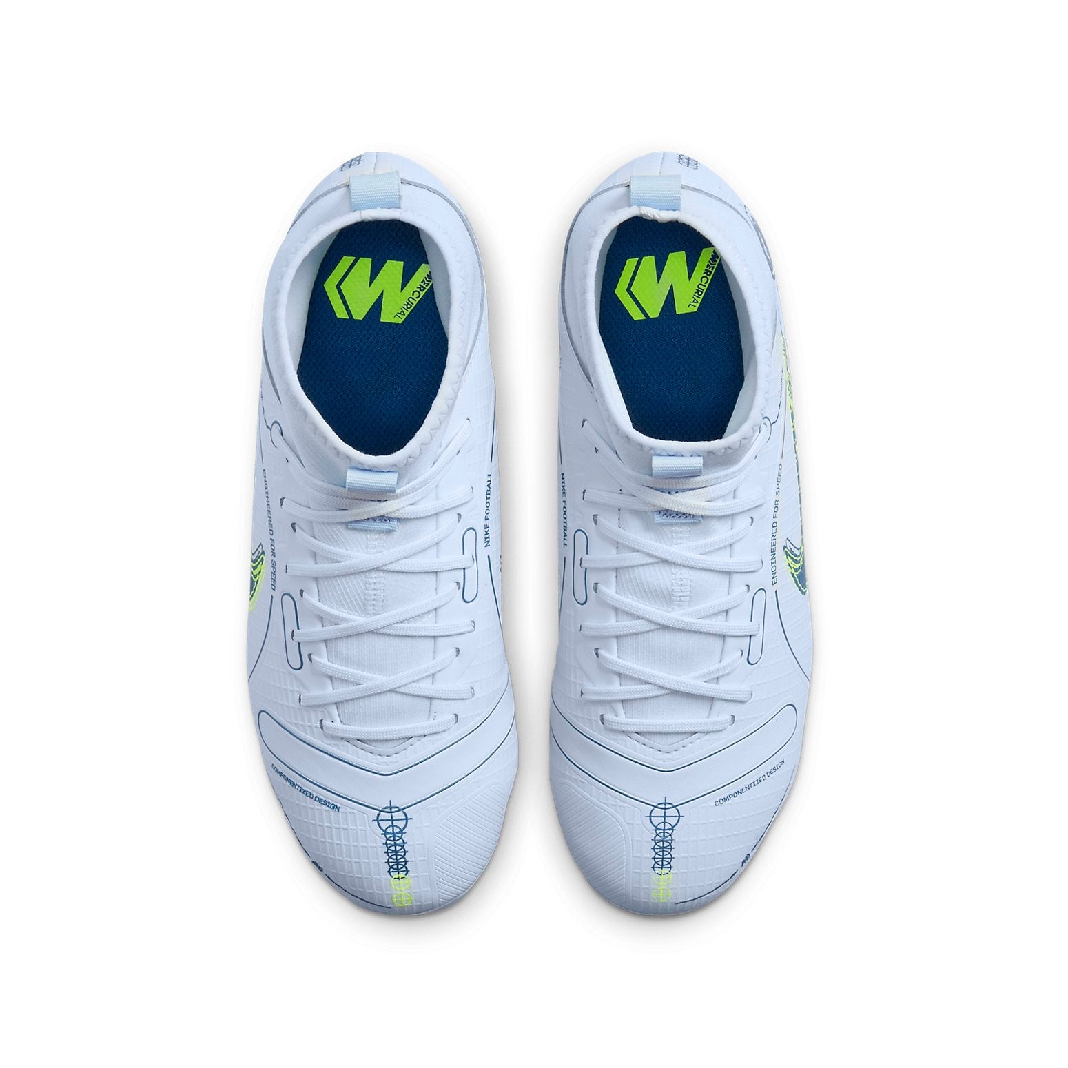 (GS) Nike JR Mercurial Superfly 8 Academy FG/MG 'White Blue' DJ2854-054