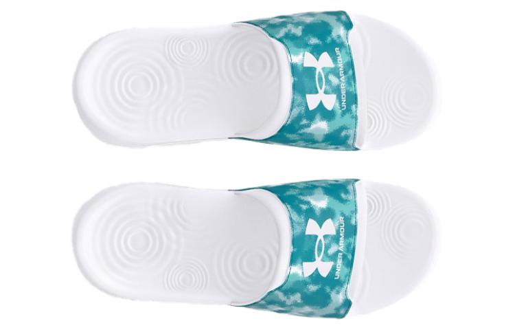 (WMNS) Under Armour Ignite Select Graphic Slides 'White Turquoise Tie-Dye' 3027223-100