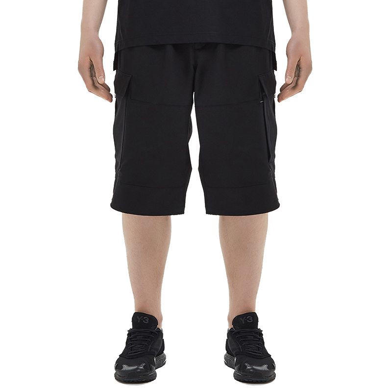 adidas Y-3 Classic Refined Wool Stretch Cargo Shorts 'Black' FN3401
