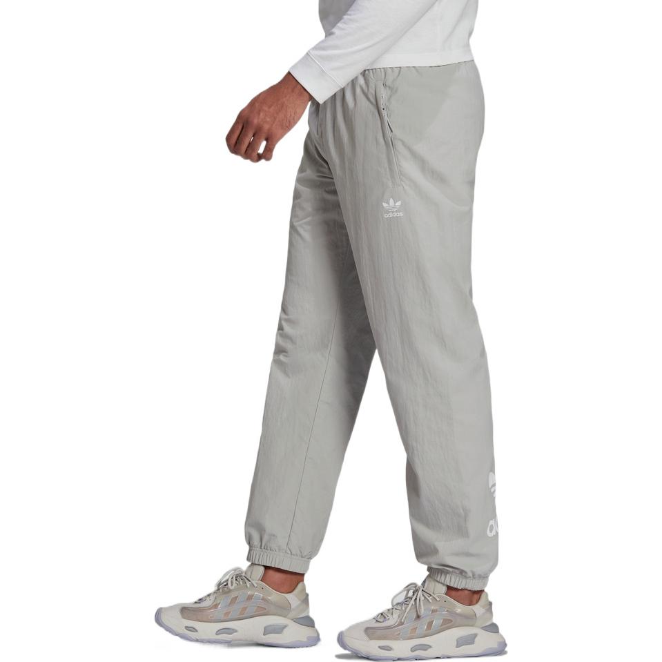 Men's adidas SS22 Solid Color Logo Printing Bundle Feet Sports Pants/Trousers/Joggers Light Grey HC7113