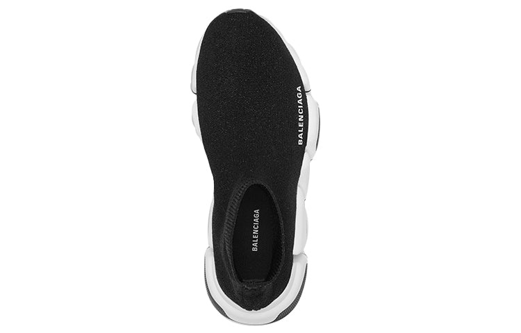 (WMNS) Balenciaga Speed 2.0 Sneakers 'Black Shiny Knit with White Sole Unit' 636833W2DC11091