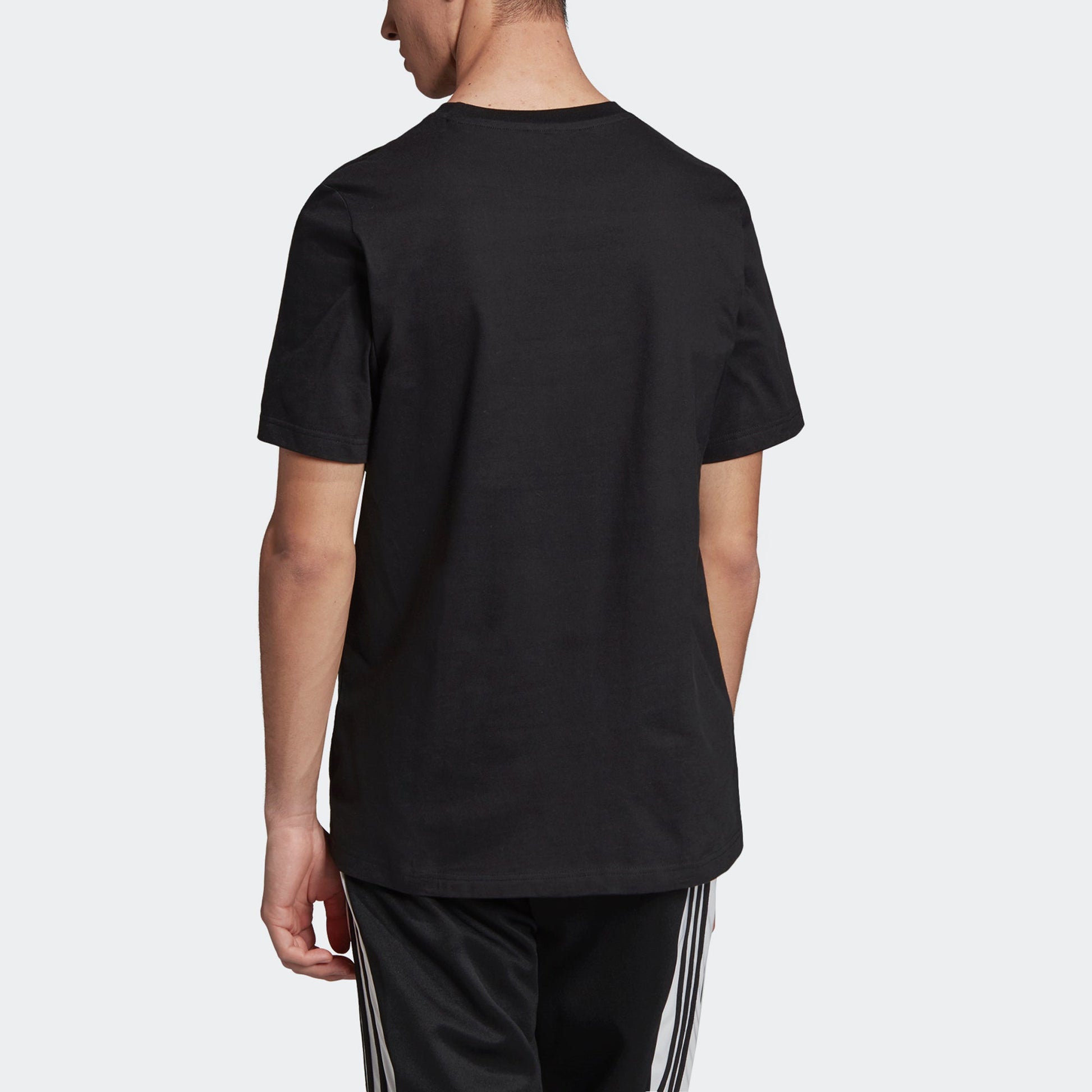 adidas originals Logo Ss Tee Solid Color Sports Round Neck Short Sleeve Black FK9985