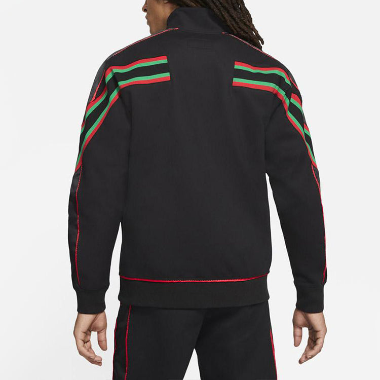 Men's Air Jordan why not? x FACETASM Crossover Stripe Printing Stand Collar Jacket Asia Edition Black DC4639-010