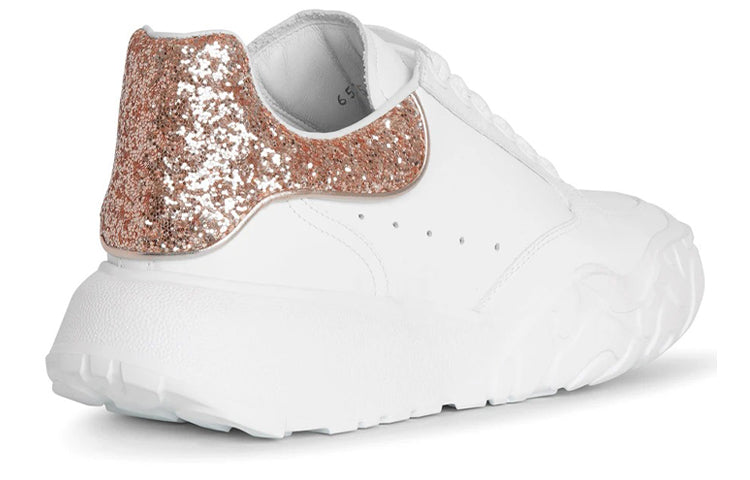 (WMNS) Alexander McQueen Court Trainer 'White Rose Glitter' 657566WIA929397