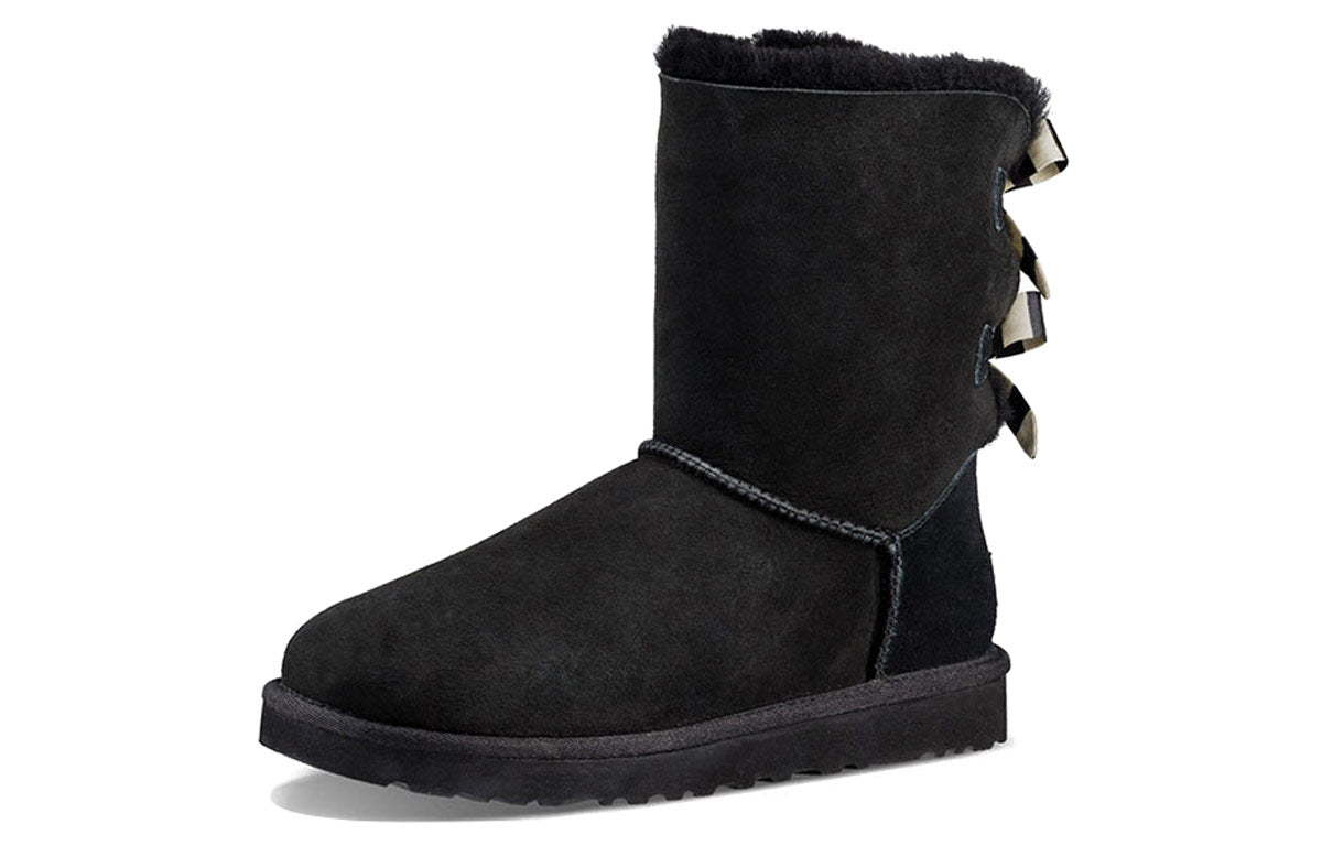 (WMNS) UGG Bailey Bow Stripe 1090941-BLK