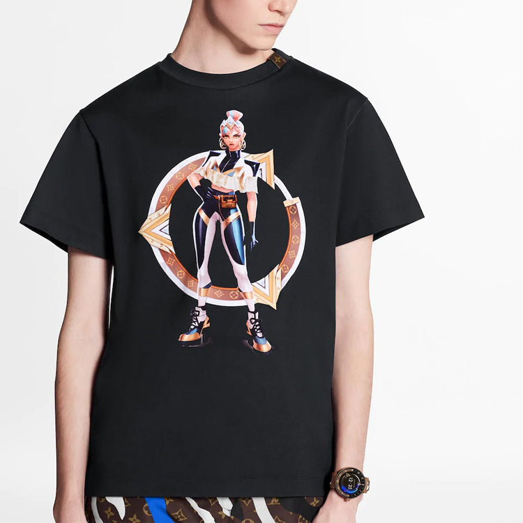 LOUIS VUITTON x LOL Character Print Tee W Black 1A7SU-