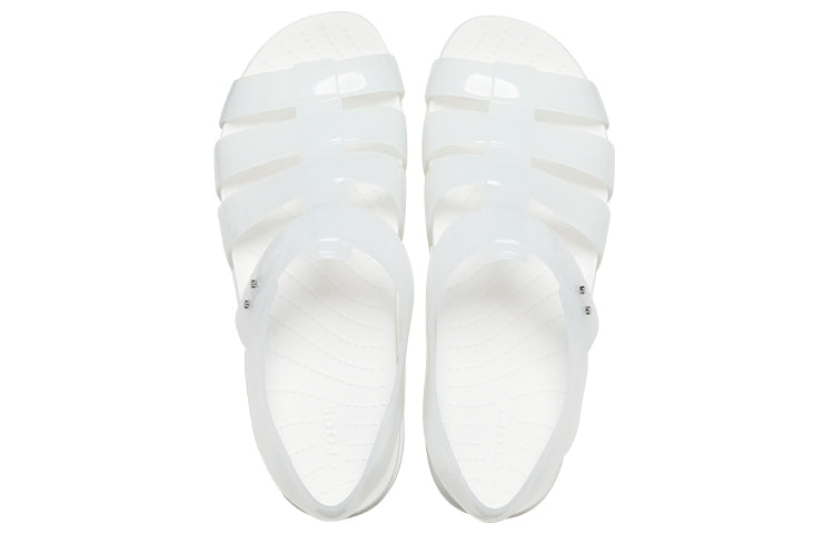 (WMNS) Crocs Splash Glossy Fisherman Sandal 'White' 209267-100