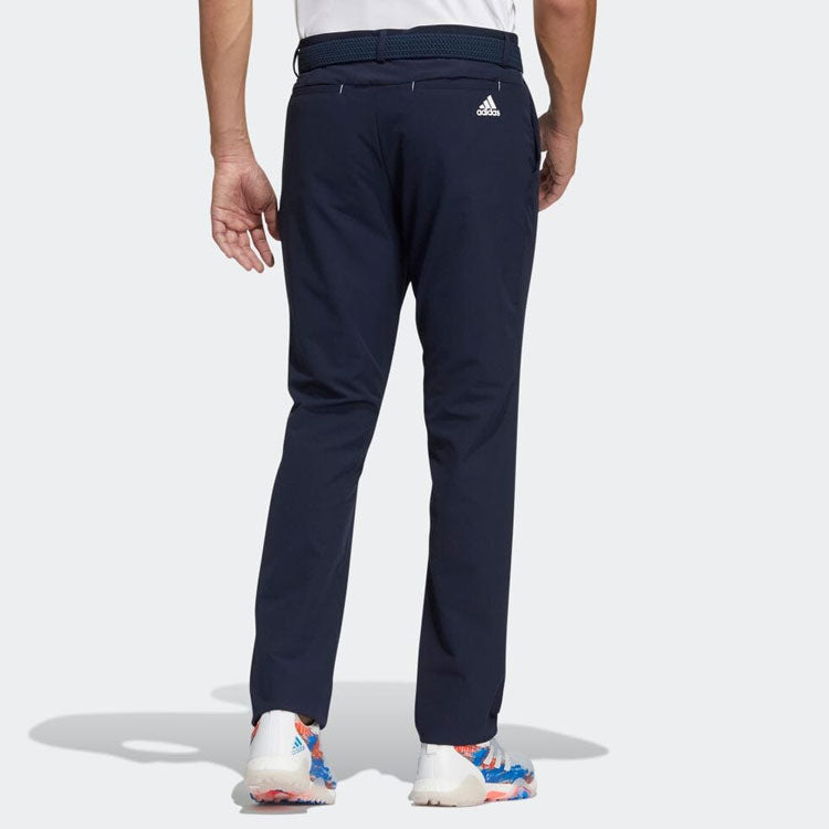 Men's adidas Solid Color Button Straight Casual Pants/Trousers Blue HA3270