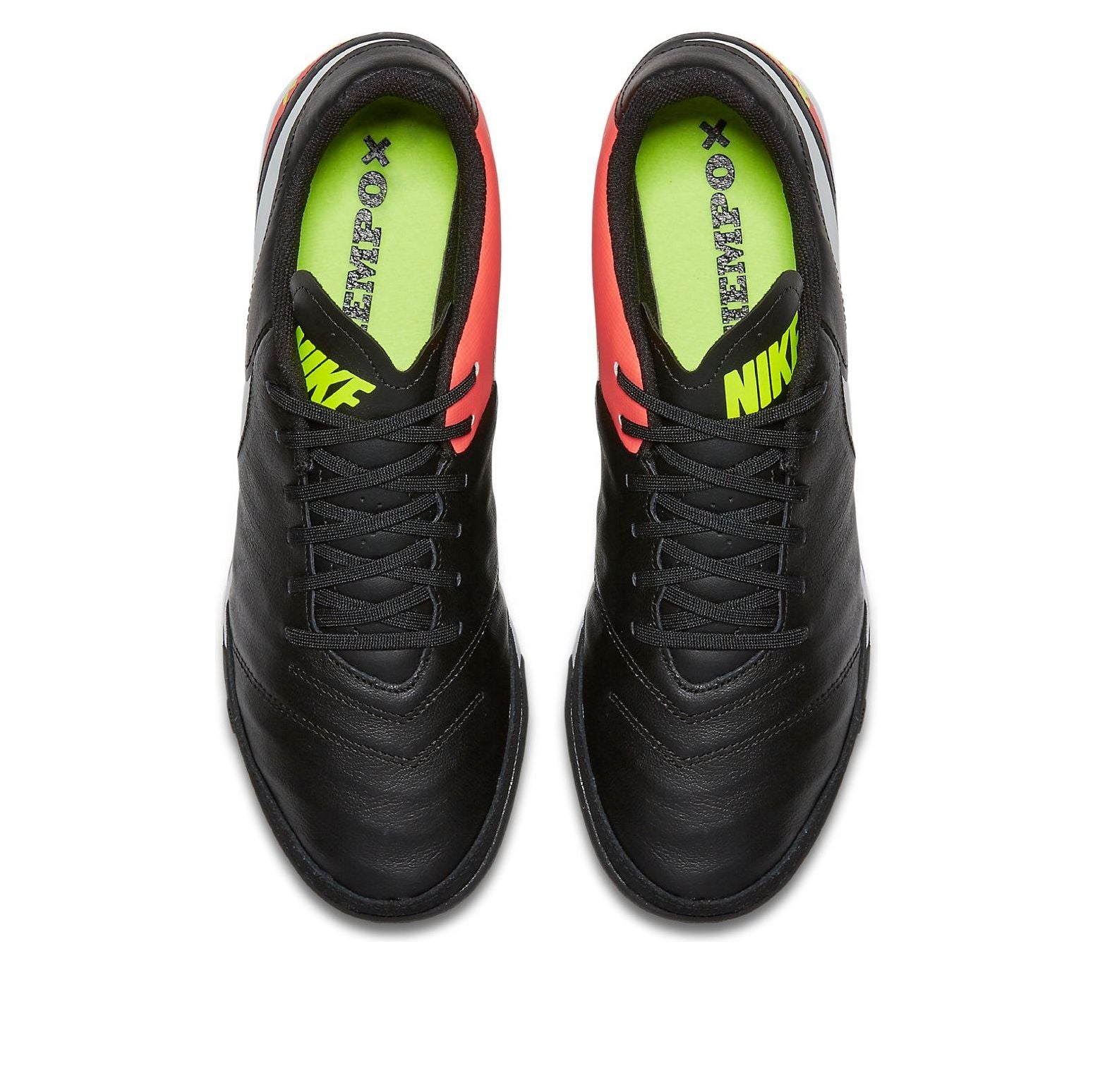 Nike TiempoX Genio 2 Leather TF 'Black Orange Volt' 819216-018
