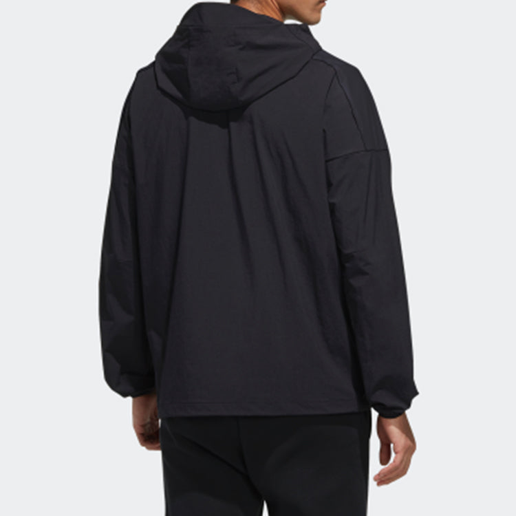 Men's adidas O2 Jkt Anorak Half Zipper Black EH3764