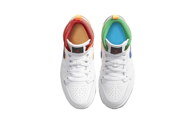 (PS) Air Jordan 1 Mid 'White Court Purple Teal' 640734-128
