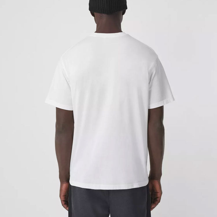 Burberry SS21 Pattern Round Collar Male White 80416991