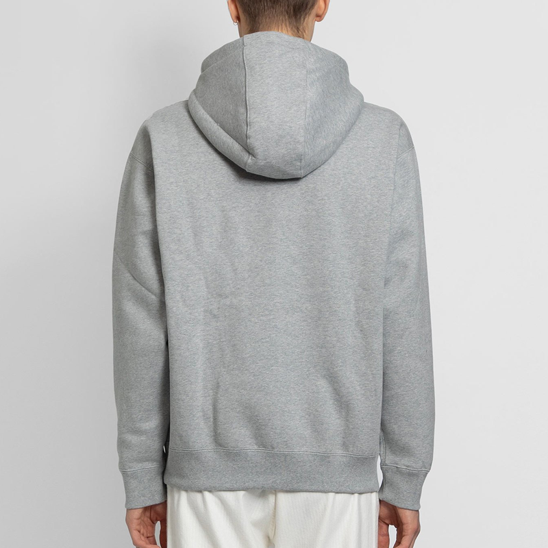 Men's Nike Small Logo Loose Long Sleeves Pullover Hooded Sports Gray CV0552-063
