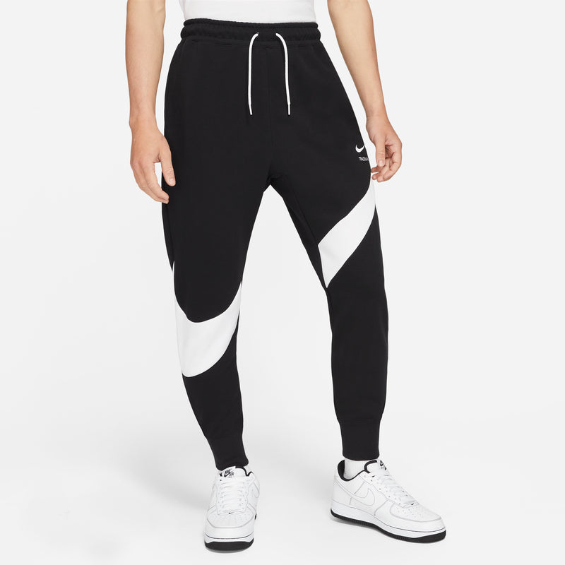 Men's Nike Large Logo Casual Knit Splicing Embroidered Sports Pants/Trousers/Joggers Autumn Black DH1024-010