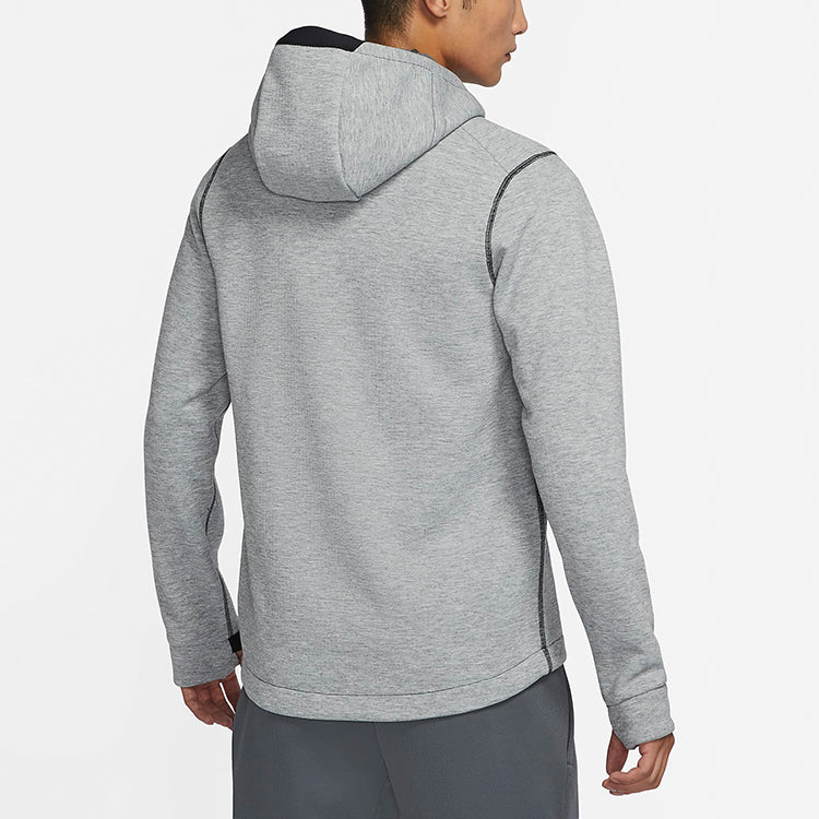 Nike Pro Therma-FIT Full-length zipper Cardigan Knit Training Hooded Jacket Gray DD1879-068