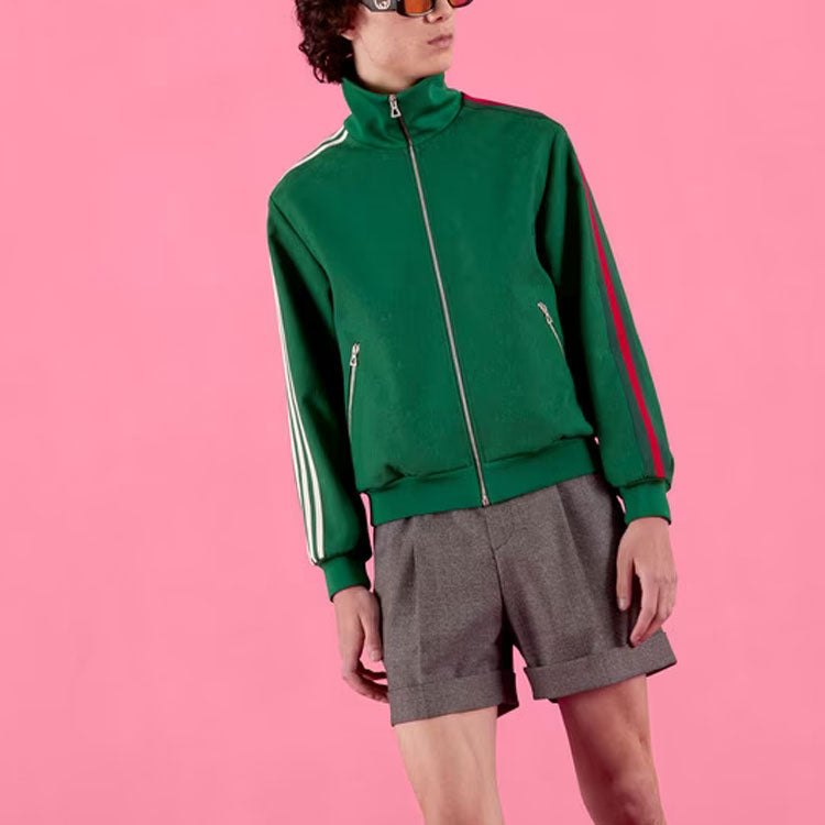 Gucci x adidas GG Trefoil Jacquard Jacket 'Green' 705756-ZAI22-3229