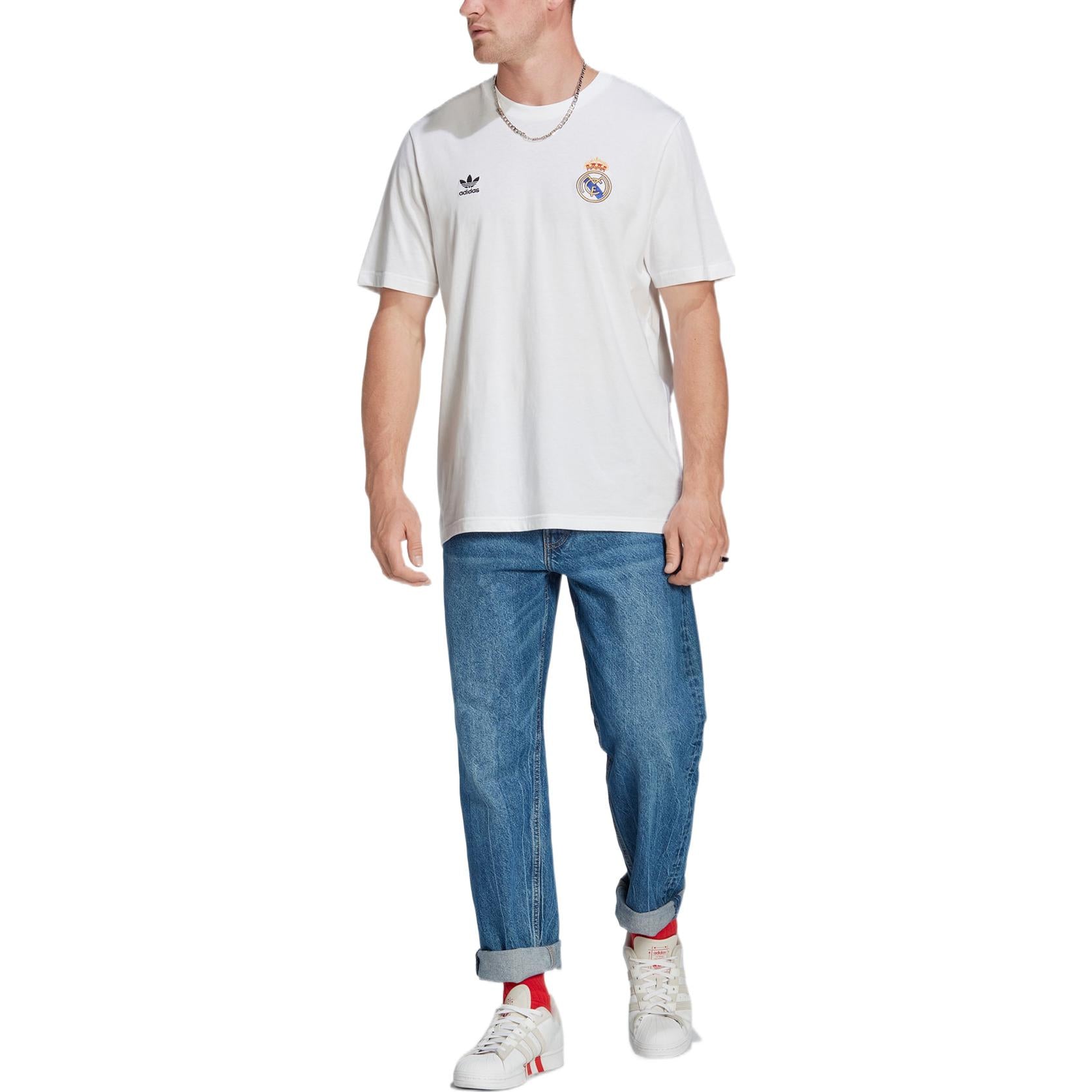 adidas originals Real Madrid Essentials Trefoil Tee 'White' H54687
