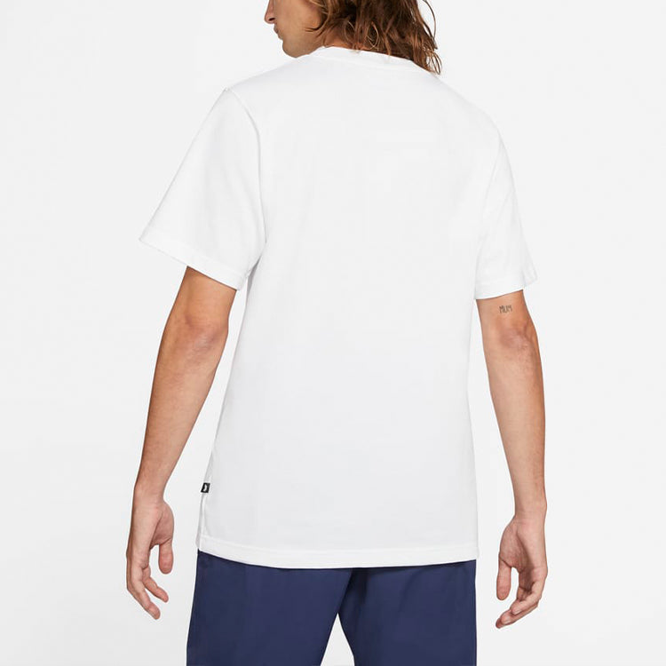 Nike SB x Carpet Company Crossover Printing Round Neck Sports Short Sleeve US Edition White DC0727-100