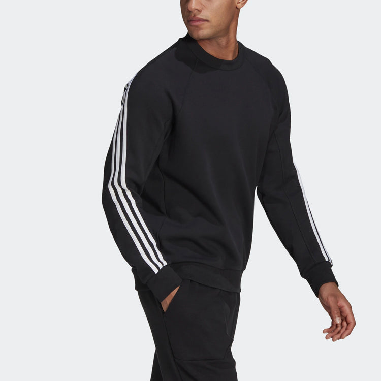 adidas M FI Crew Sportswear 3-Stripes Sweatshirt Black GM6463