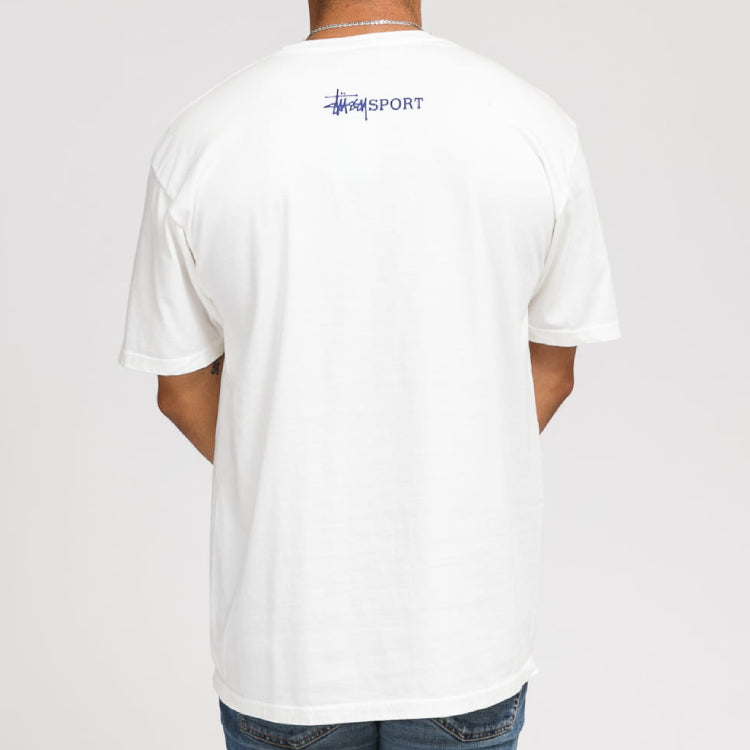 Men's Stussy S Sport Tee S Alphabet Sports Short Sleeve White 1904594