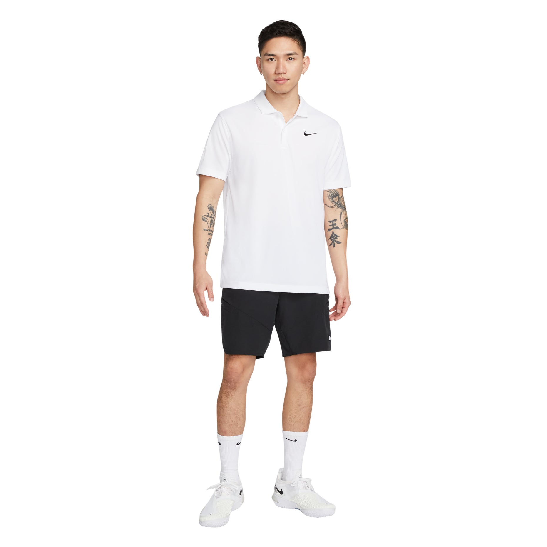 Men's Nike Small Logo Solid Color Short Sleeve White Polo Shirt DH0858-100