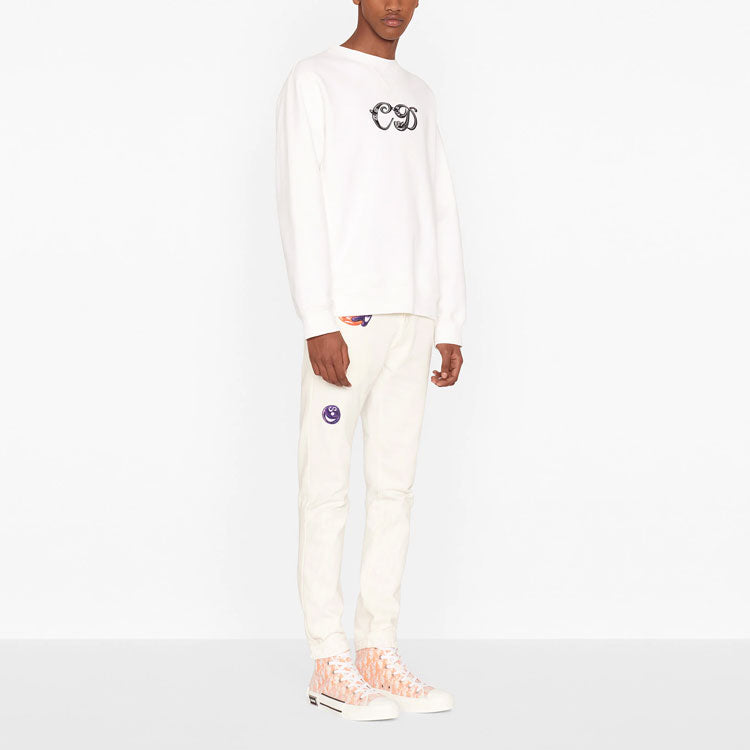 Dior x Kenny Scharf CD Embroidery Crew 'White' 193J687A0531-C089