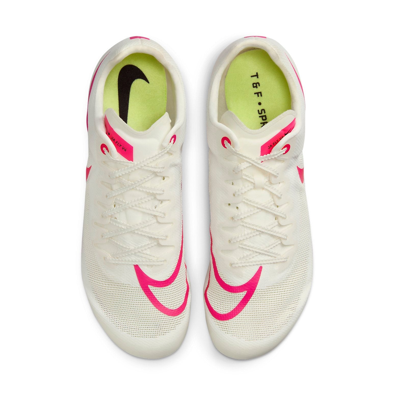 Nike Ja Fly 4 Track and Field Sprinting Spikes 'White Pink Light Lemon' DR2741-100
