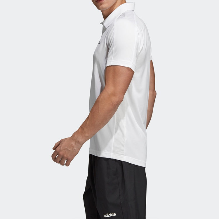 adidas Sports Training Short Sleeve Polo Shirt White DT3049