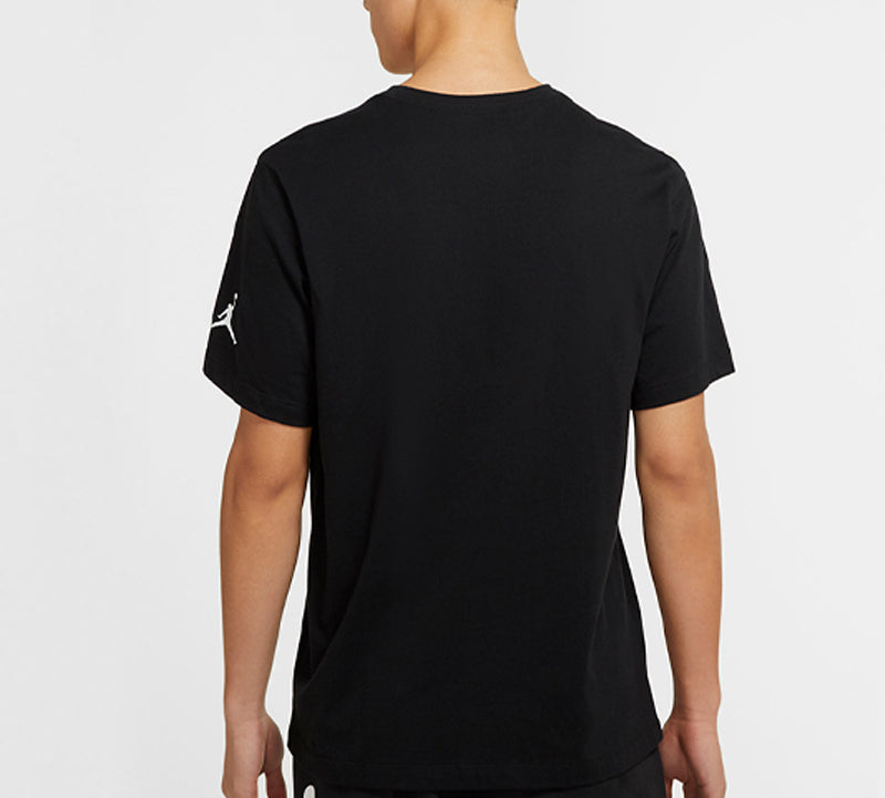 Air Jordan Flying Man Dunk Printing Short Sleeve Black T-Shirt CZ2330-010