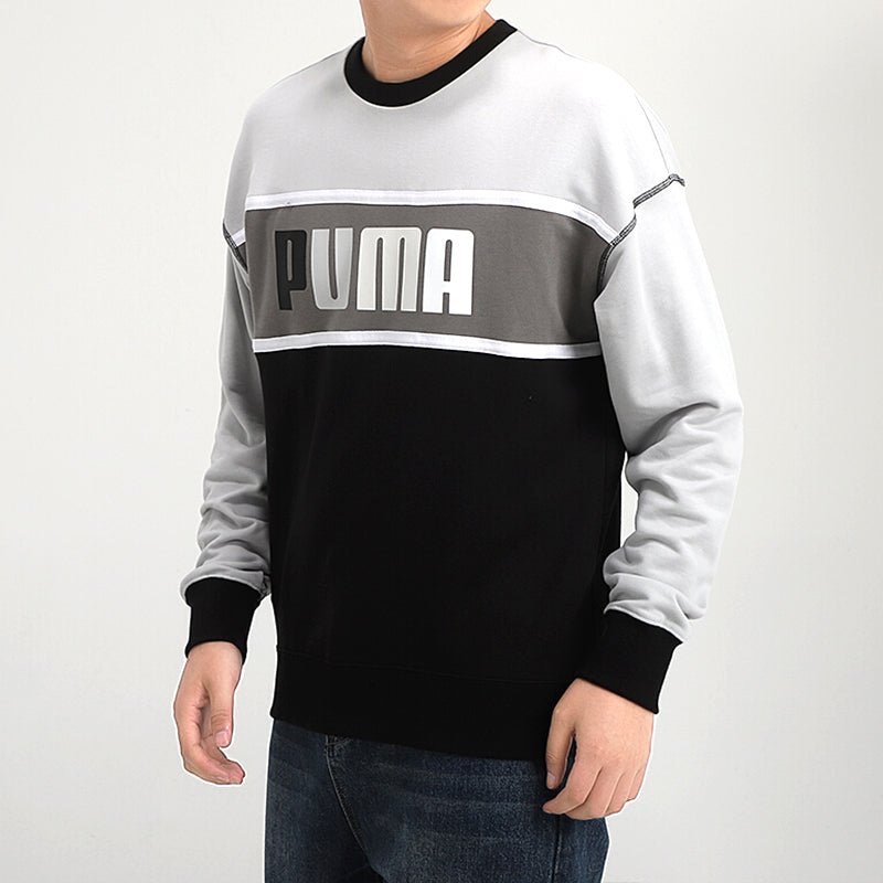 PUMA Regular Fit Retro Sweatshirt 'Black White Grey' 530710-01