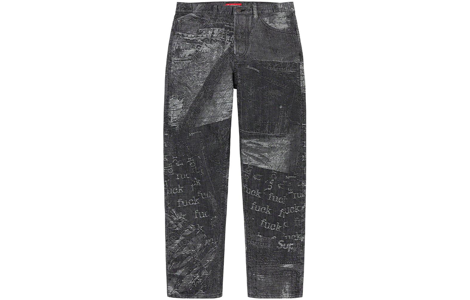 Supreme Archive Denim Jacquard Regular Jean 'Dark Blue' SUP-SS23-237