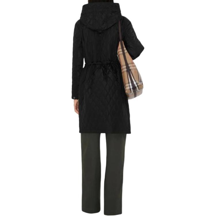 (WMNS) Burberry 25 Quilted Nylon Hooded Coat 'Black' 81103251