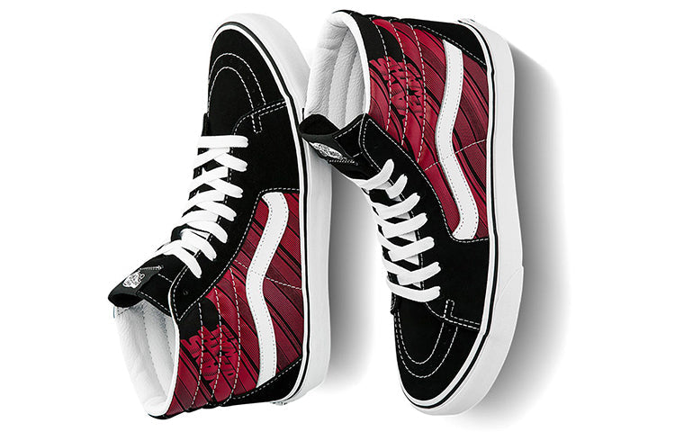 Vans SK8-Hi Retro Casual Skate Shoes Unisex Black Red VN0A4U3C2C5