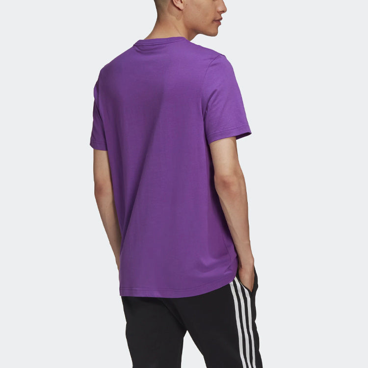 adidas originals Casual Sports Round Neck Pullover Short Sleeve Purple GD2549