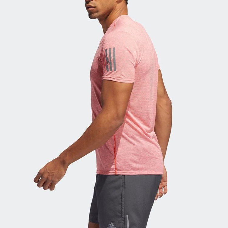 adidas Rs Cooler Ss M Running Sports Short Sleeve Orange EJ7036