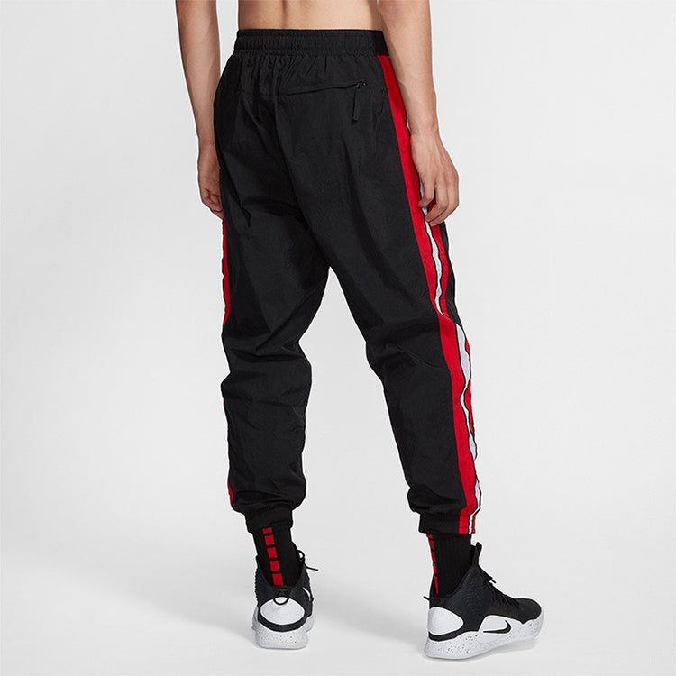 Men's Nike Contrasting Colors Side Stripe Basketball Sports Pants/Trousers/Joggers Black AV9759-013
