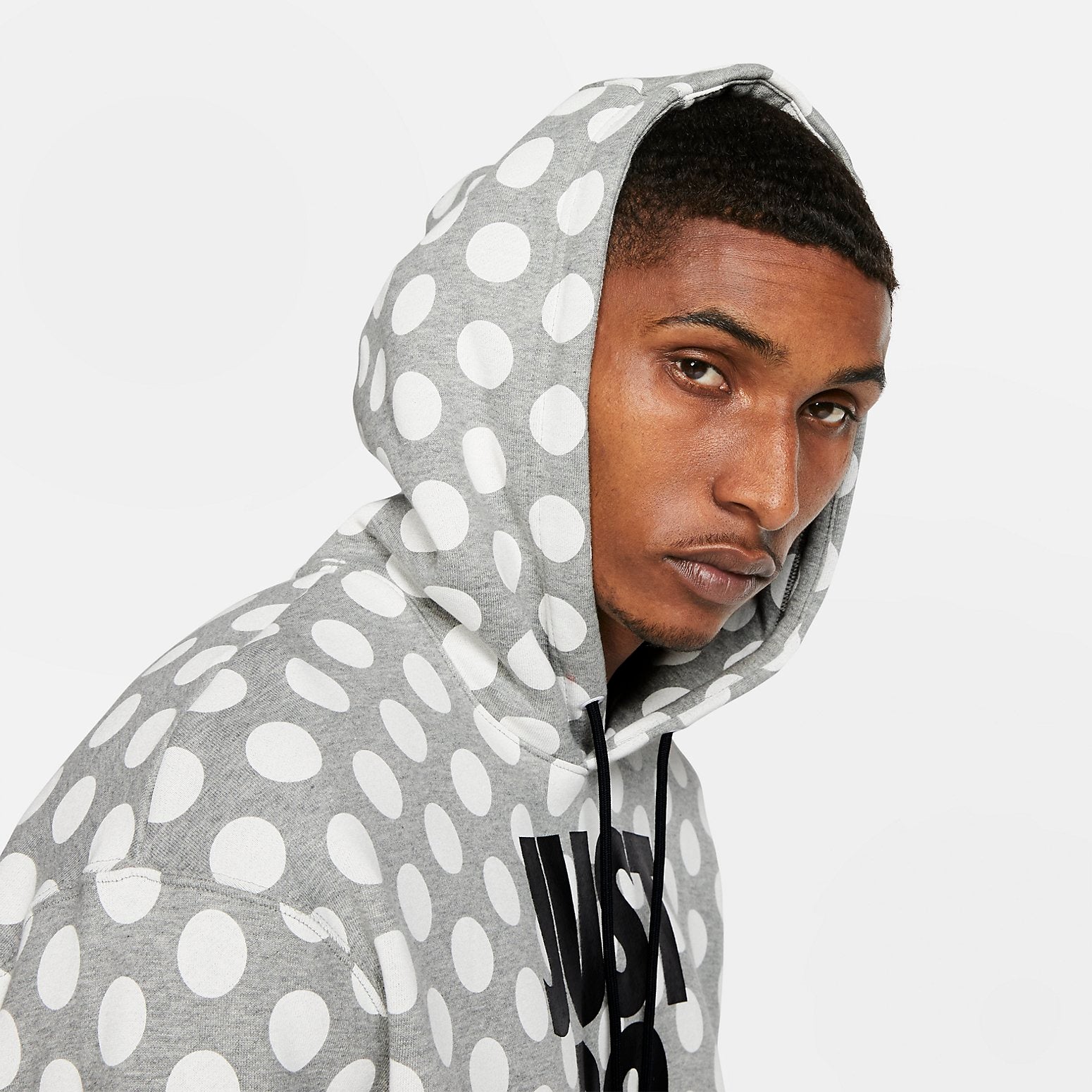 Nike Full Out Dots Hoodie 'Grey White' BV5531-063