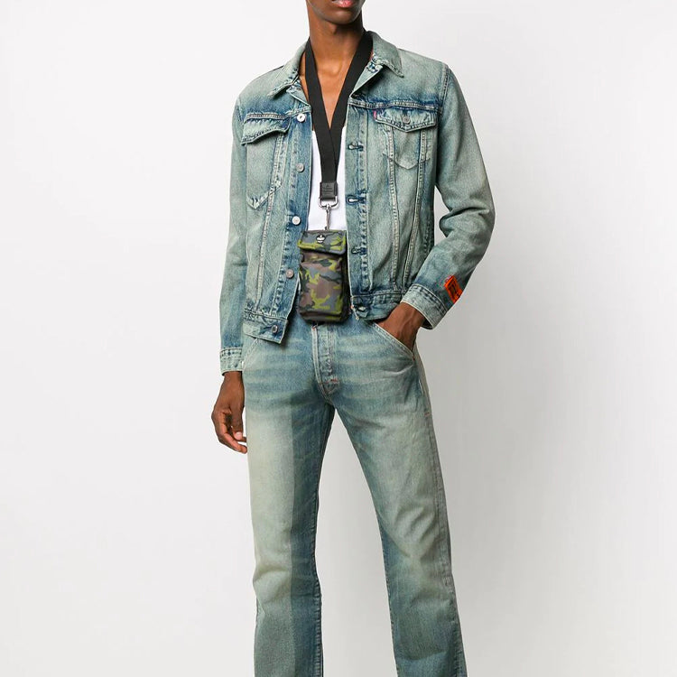 HERON PRESTON x Levi's Trucker Jacket 'Concrete Vintage Wash' HMYE006S209250077300