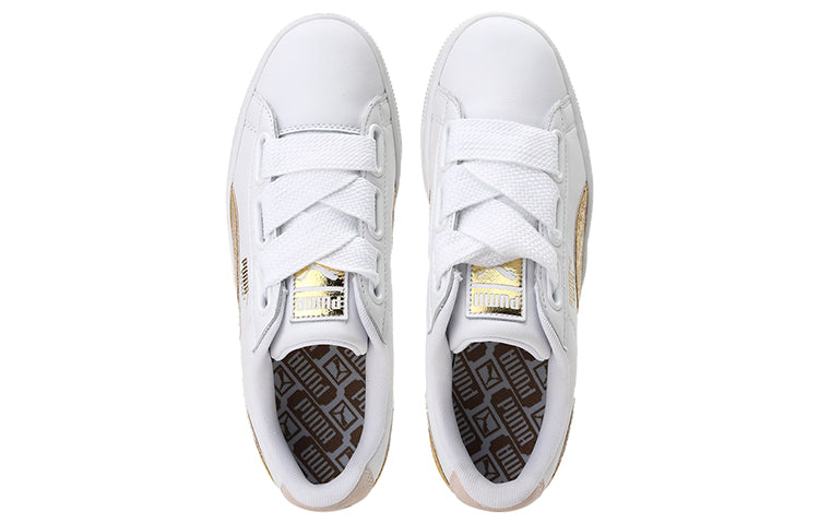 (WMNS) PUMA Basket Heart 'Gold Glitter' 364078-01