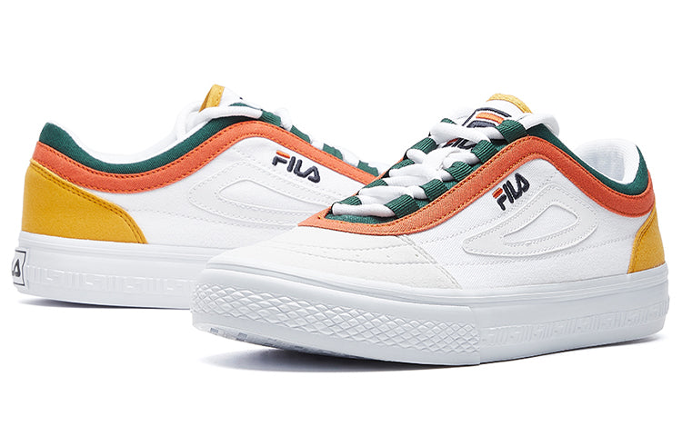 FILA CLASSIC BOARDER skateboard canvas shoes White/Yellow/Orange F12M034423FWN
