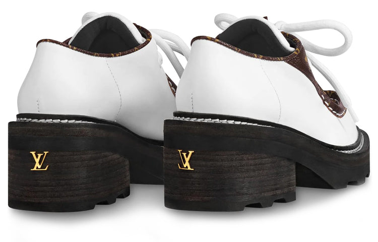 (WMNS) LOUIS VUITTON Beaubourg Platform Derby Shoes 'White' 1A5SNU