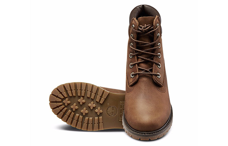 (WMNS) Timberland Waterville 6 Inch Double Collar Waterproof boots ' Brown Nubuck'' 8305R